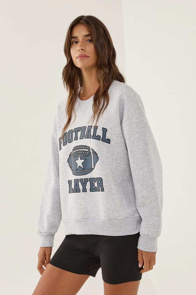 Bedrukt Ronde Hals Sweatshirt