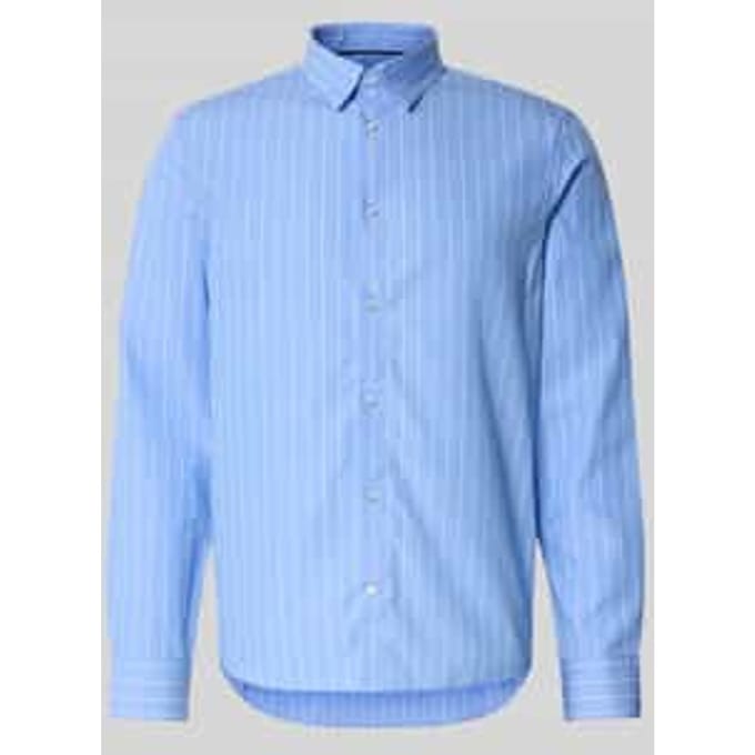 Slim fit zakelijk overhemd met knoopsluiting
