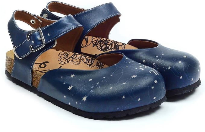 GOBY Clogs met Make a Wish Print – Handgemaakt – Hoge Kwaliteit – Maat 37