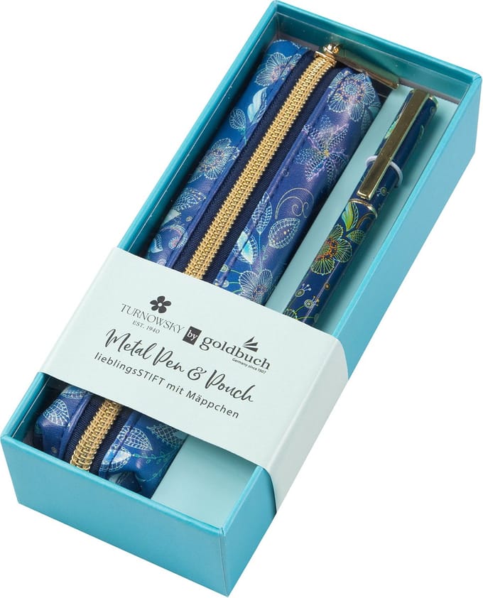 GOLDBUCH - Pen + Etui Nature Melody - Blauw
