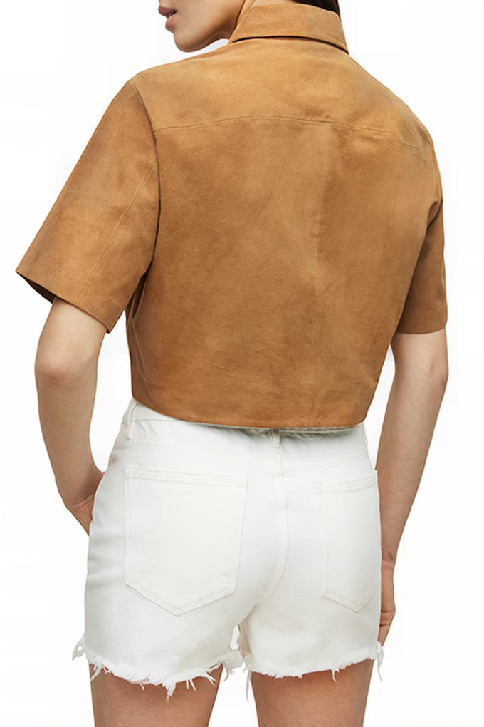 AllSaints Evady Shirt Tan Brown Taglia: 40 | Magliette intime Outlet | Donna | Marrone