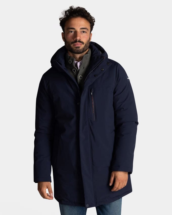 NZA - Blauwe stretch jas met capuchon