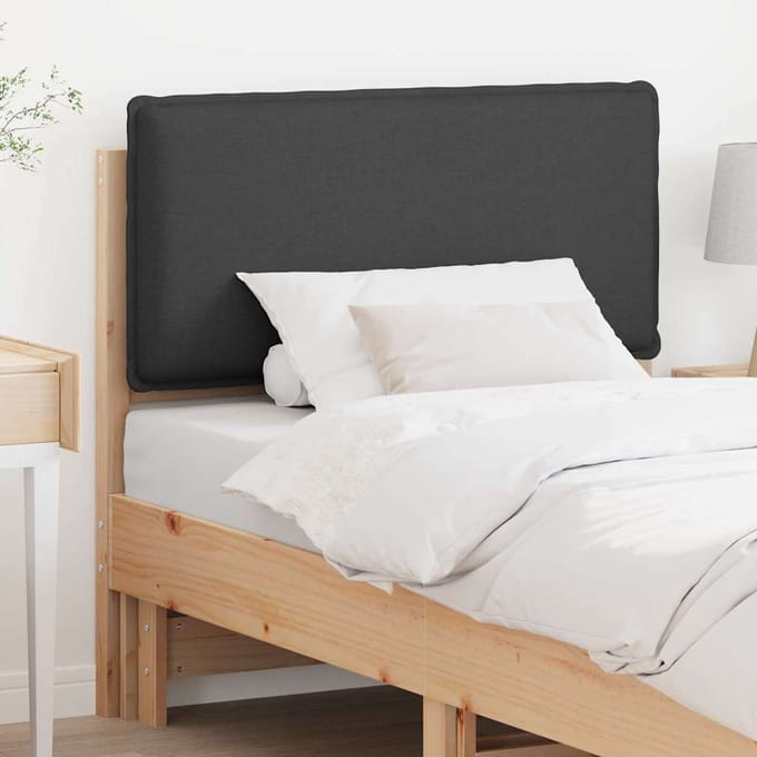 vidaXL - Gestoffeerd - hoofdbord - Natuurlijk - en - Donkergrijs - 80 - cm