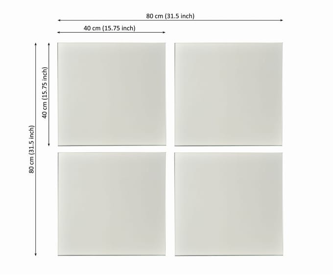 BD ART - Hoekige Spiegelset - 40x40 cm - Geen Frame - Industrieel