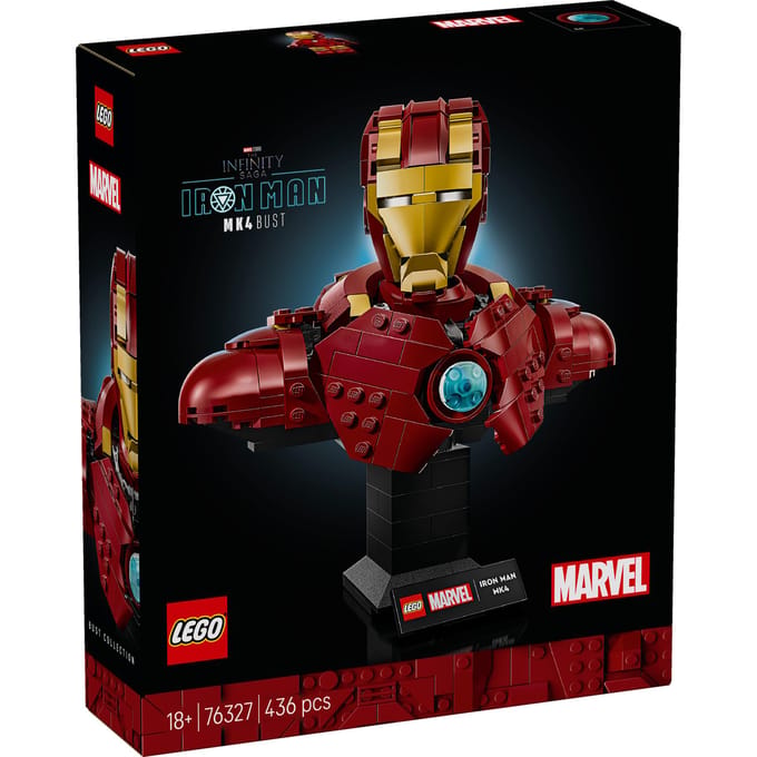 LEGO Marvel Iron Man MK4 Buste Decoratie en Bouwpakket voor Volwassenen met Minifiguur 76327