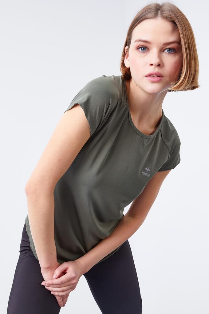 Dames Korte Mouwen Crew Neck T-Shirt