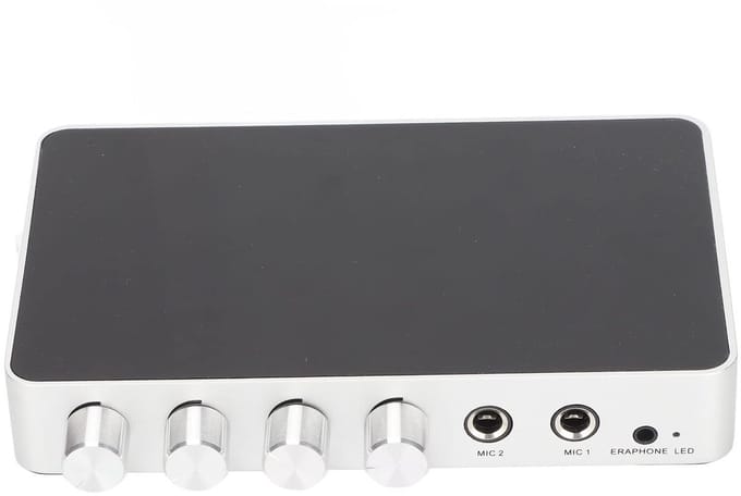 Vt products - Karaoke-mixerversterker - HDMI-mixer 4K 1080P - Instelbaar Geluid - Compact - Microfoonversterker - Voor Android TV-boxen - EU