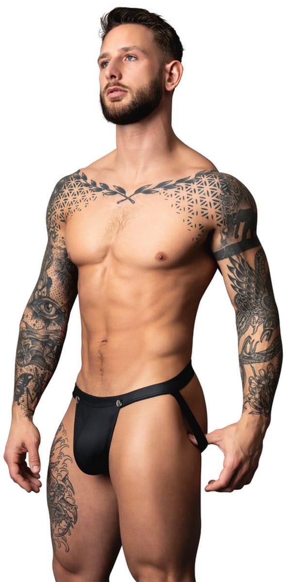 Male Power Sexy Snap Off Jock - Zwart - Maat S/M