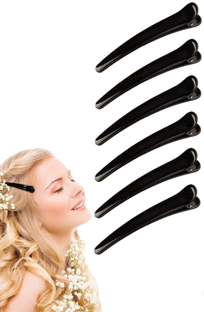 Hypify - Professionele kappers haarklemmen - 6 stuks - Zwarte Klemmen