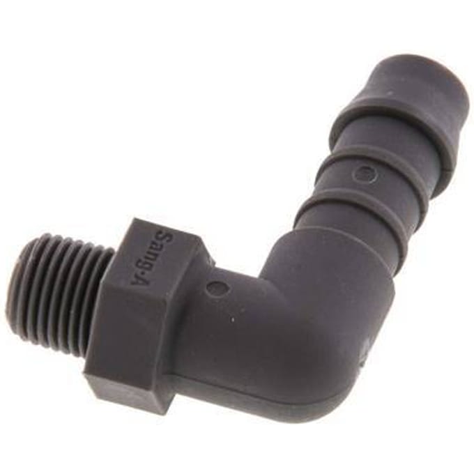 9 mm & R1/8'' PA 6 L-Slangpilaar Met buitendraad [5 Stuks]