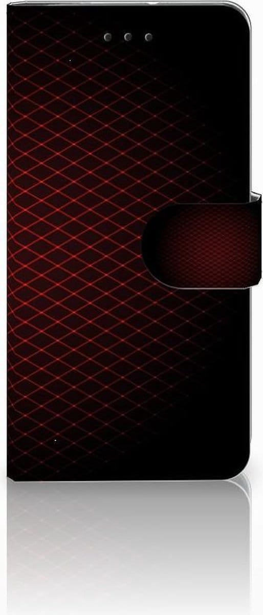 Motorola Moto G7 Play Telefoon Hoesje Geruit Rood