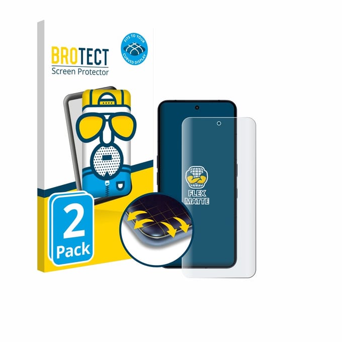 BROTECT - Screenprotector voor Nothing Phone (3) - Folie Beschermfolie matte volledig dekking 2 Stuks