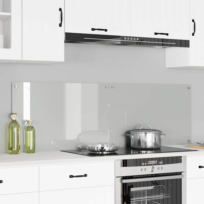 vidaXL - Keukenachterwand - 2 - st - Transparant - 80 - x - 50 - cm - gehard - glas