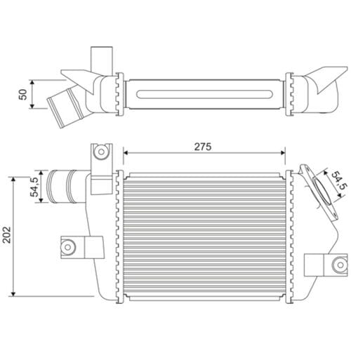 Intercooler, inlaatluchtkoeler VALEO 818693