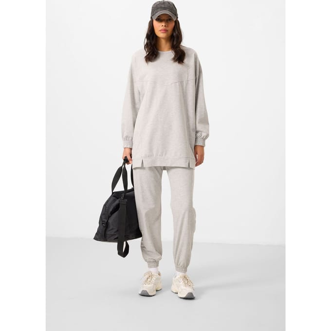 Oversized Fleece Sweatshirt en Broek Set