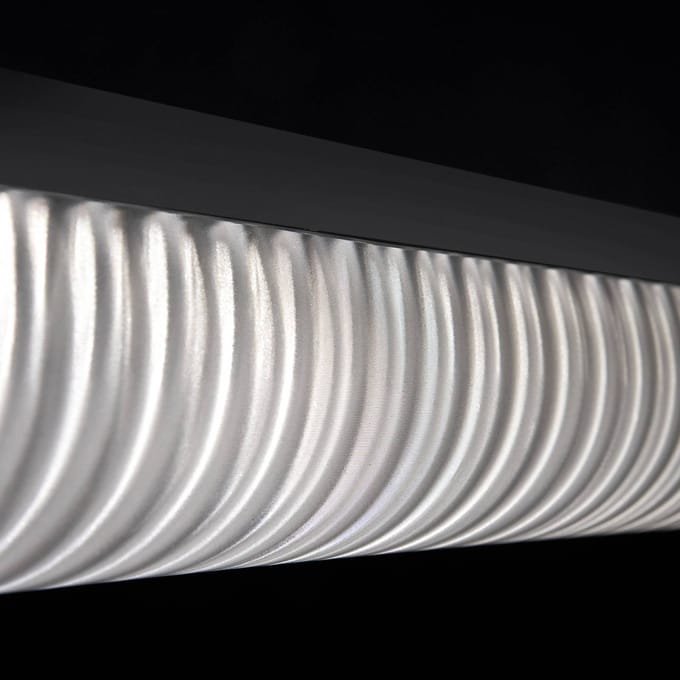 Slamp LED-hanglamp Modula Double, geplooid, zwart