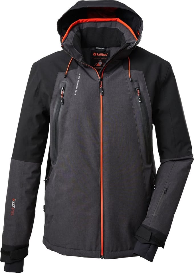 Killtec heren ski-jas - Ski jas heren 38714 - antraciet gemeleerd - maat XXL