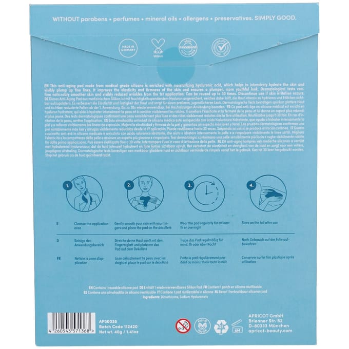 APRICOT Decolleté Reusable décolleté pad with hyaluronic acid Hals & decolleté Dames