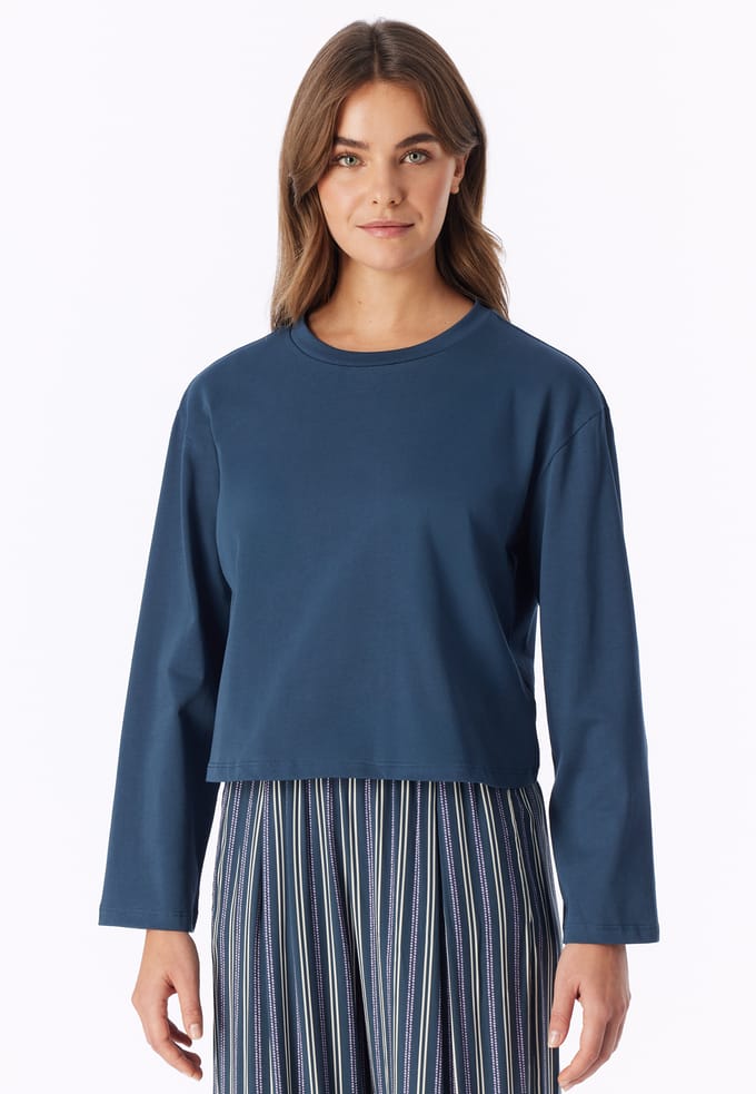 Shirt met lange mouwen, diepblauw - Mix+ Relax 44