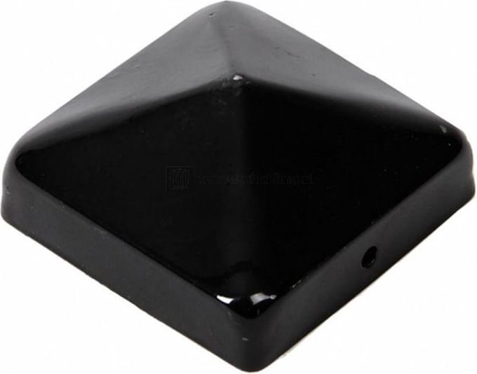 Paalafdekkap Pyramide Zwart - 71 x 71 mm