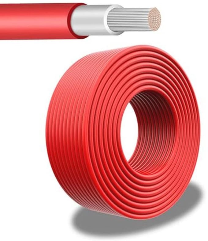 Zonnekabel 6 mm² - 30 m – UV-bestendig, flexibel en vlamvertragend voor zonnepanelen