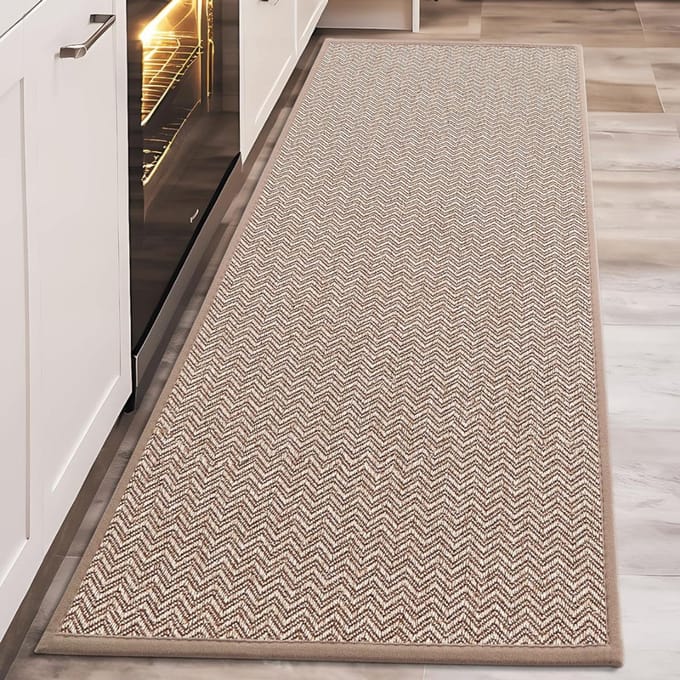 Keukenloper - Keukenmat - Vloerkleed - Anti Slip - Bruin