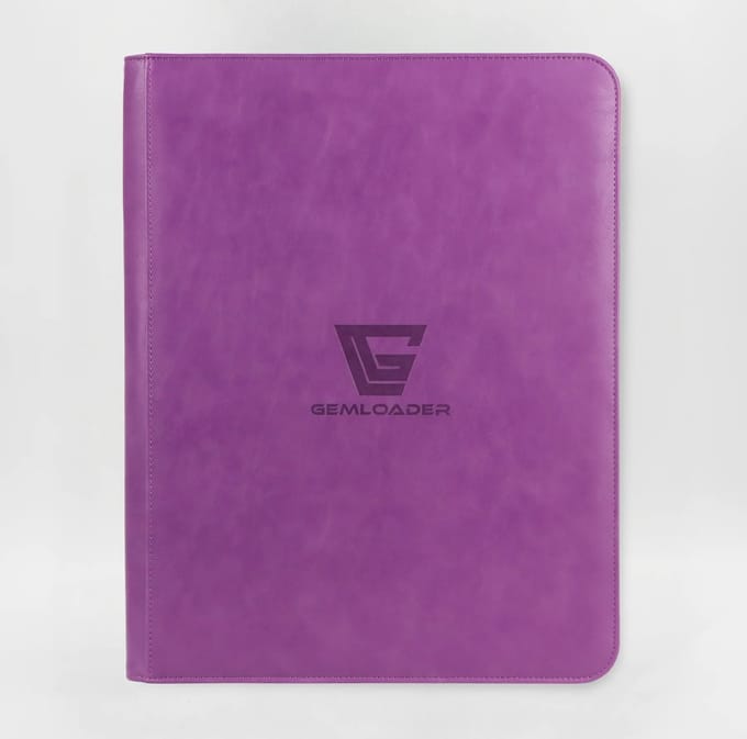 Gemloader Premium 3''X4'' toploader binder, Trading kaarten verzamelmap [216 pockets] Paars