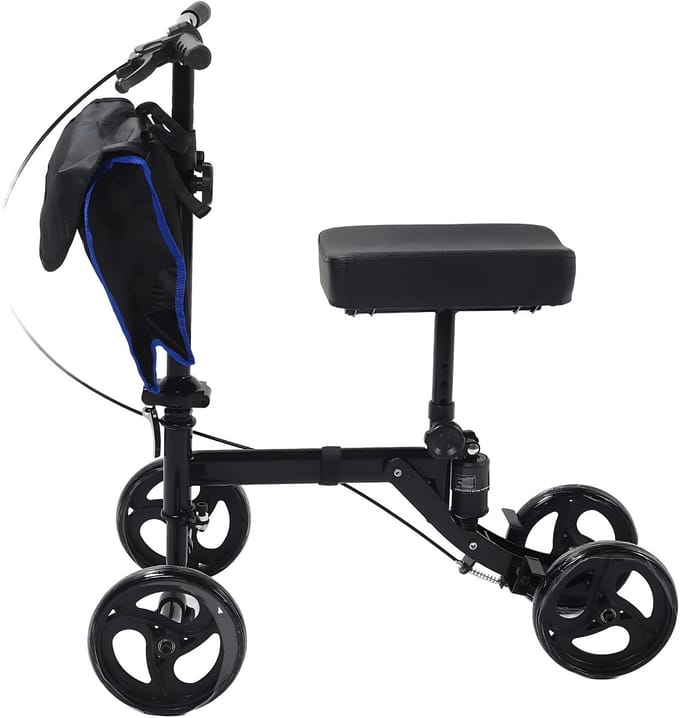 Knie step - Knie steun - Revalidatie fiets - Bestuurbaar en Verstelbaar - Zwart