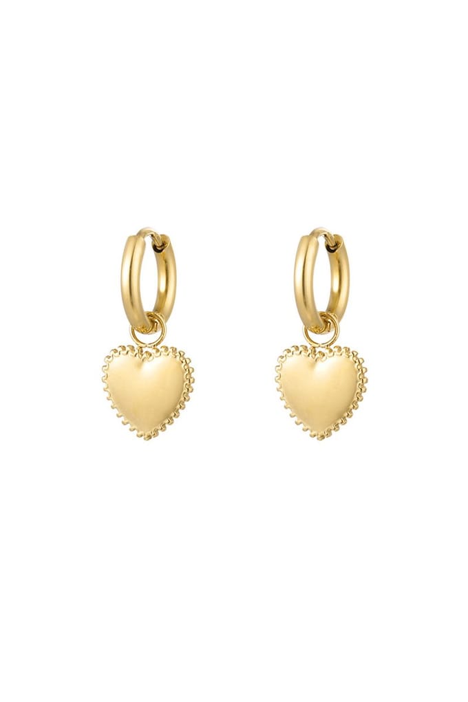 Bijoutheek Oorhangers Hoop Hart Goud