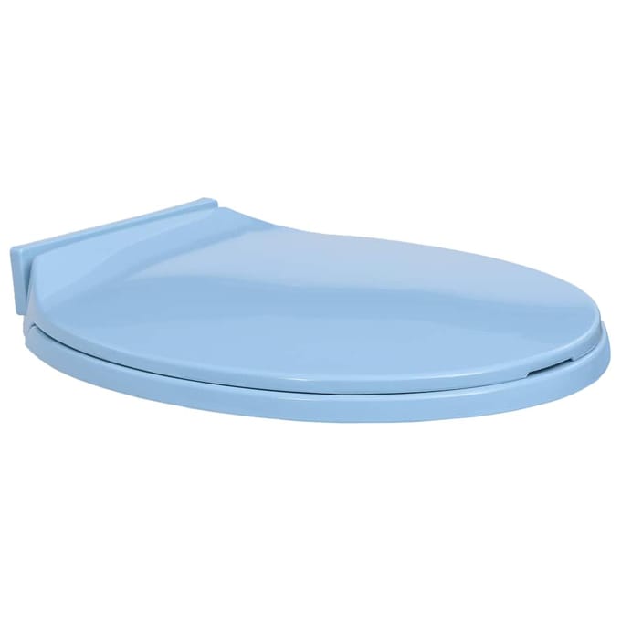 vidaXL - Toiletbril - soft-close - ovaal - blauw