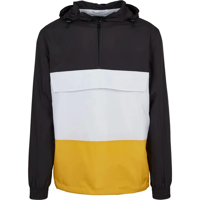 Urban Classics - Color Block Pullover Jas - S - Zwart
