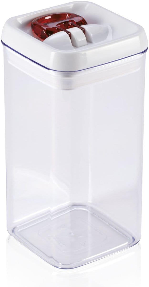 Leifheit fresh & easy - voorraaddoos vierkant - 1,2 liter - wit