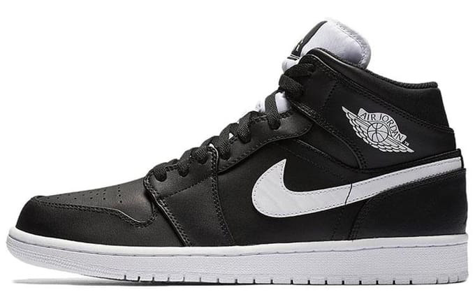 Jordan 1 Retro Mid Zwart Wit 554724-038 41 black