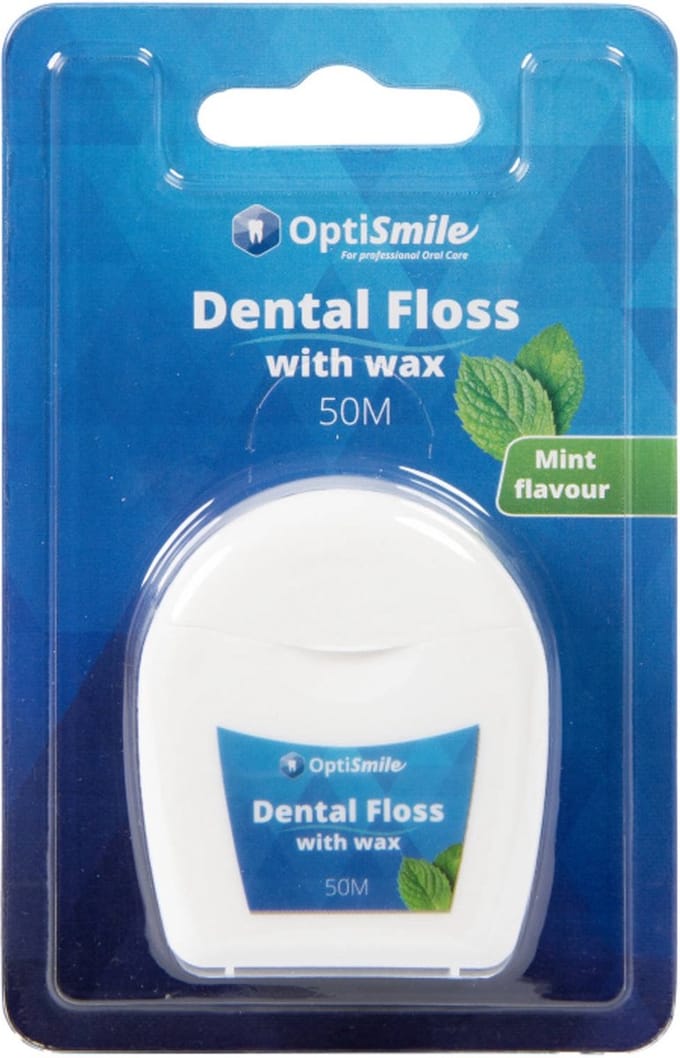 OptiSmile flosdraad met wax 50 meter - Mint smaak