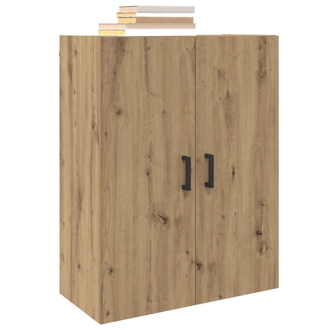 vidaXL - Wandkast - Artisan - Eiken - 69,5 - x - 34 - x - 90 - cm - Bewerkt - hout