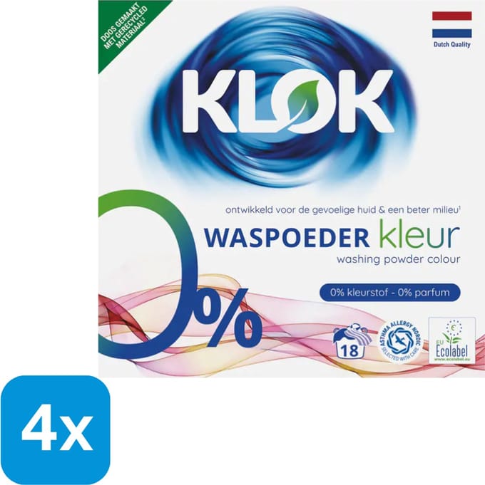 Klok - Waspoeder Kleur - 4 x 1.17 kg