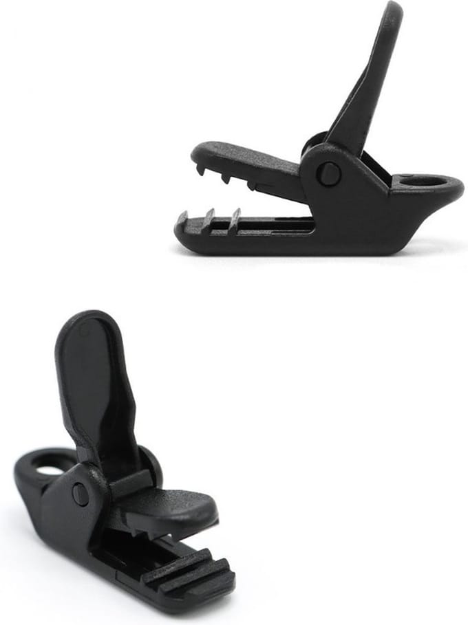2x Tent zeil clip - 35mm - Zwart