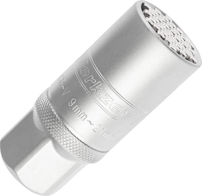 Universele Steeksleutelinzet 9 - 21 mm 1/2" met Adapter