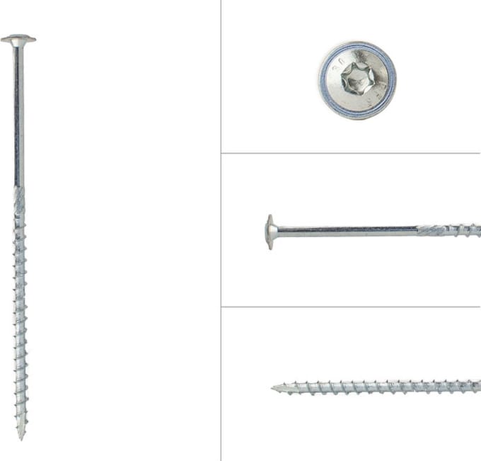 Wovar Tellerkopschroeven Verzinkt 6.0 x 160 mm Torx 30 | Doos 50 Stuks