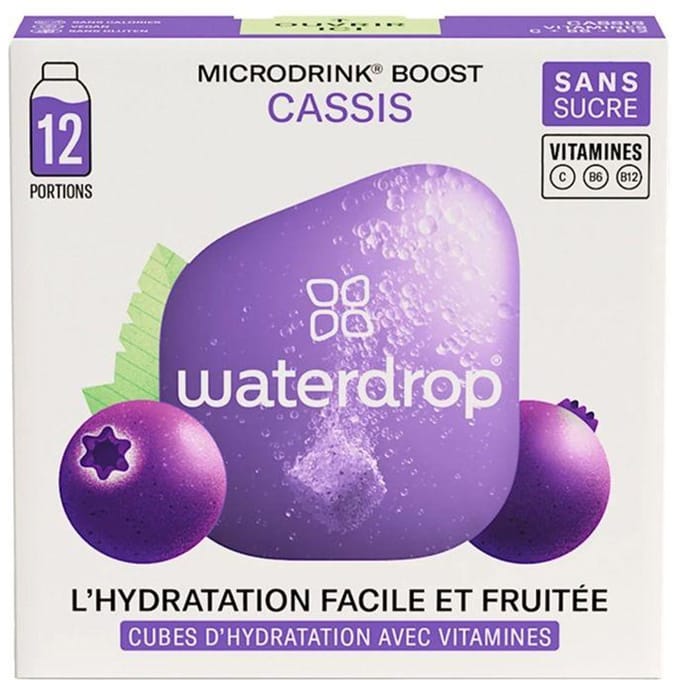 Waterdrop Microdrink 12 Porties (Smaak : Cassis)
