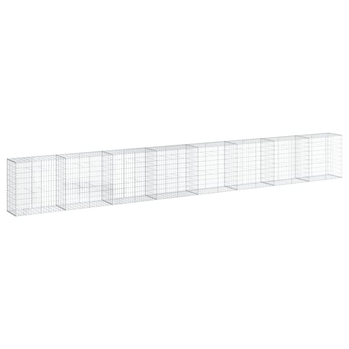vidaXL - Schanskorf - 800x50x100 - cm - gegalvaniseerd - ijzer - zilverkleurig