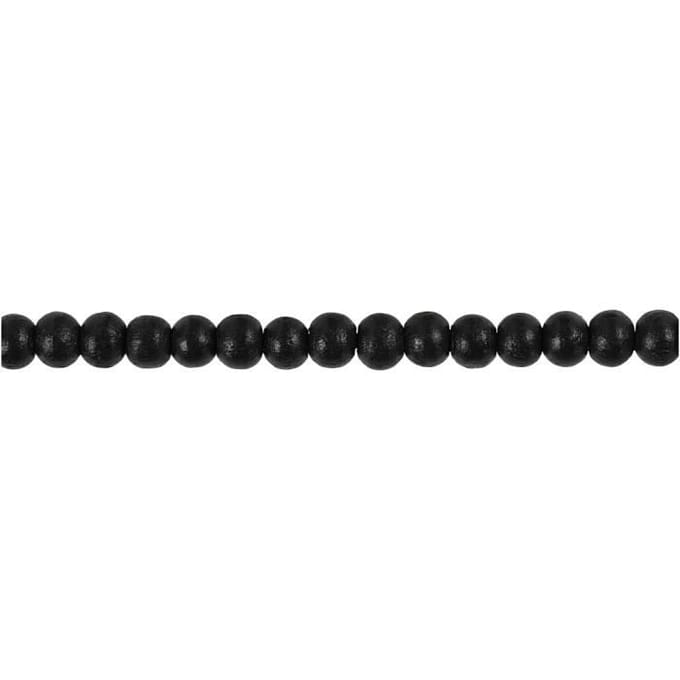 Creativ Company Wooden Beads Black 150pcs.