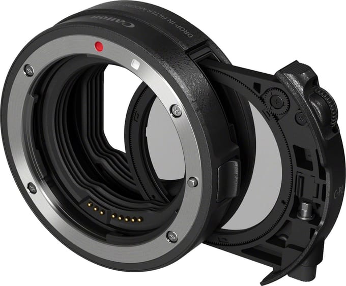Canon Mount adapter EF - EOS-R w/ drop-in cir. pol.filter A