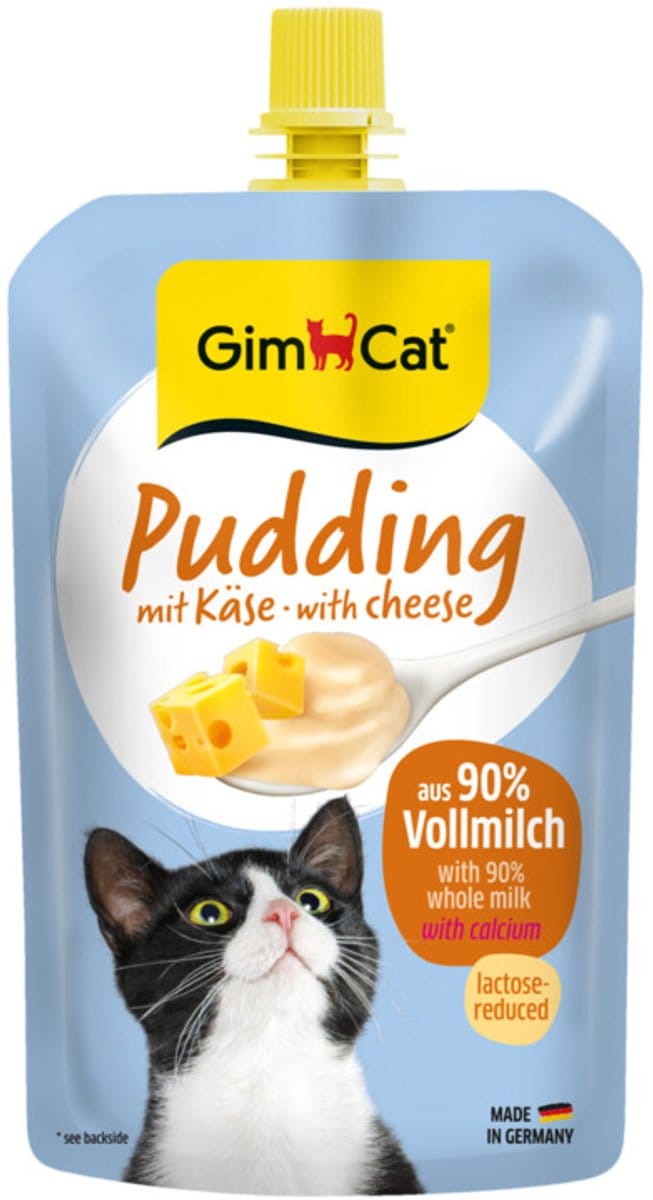 GimCat Pudding Kattensnack Kaas - 10 x 100 gr - Voordeelverpakking