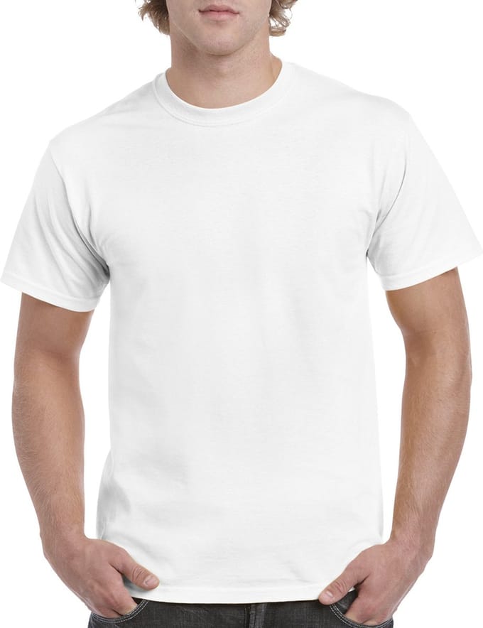 T-shirt met ronde hals 'Heavy Cotton' merk Gildan Wit - S