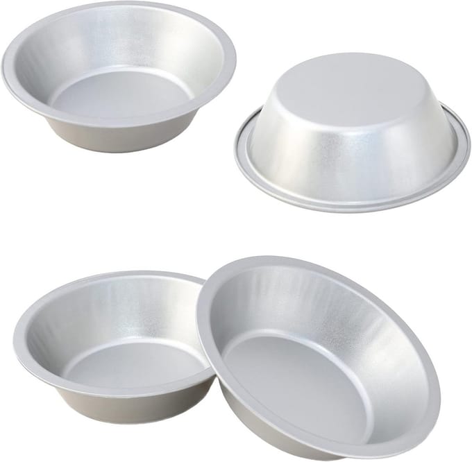 Set van 4 Mini Taartvormen Rond - Persoonlijke Quiche & Pasteibakvormen