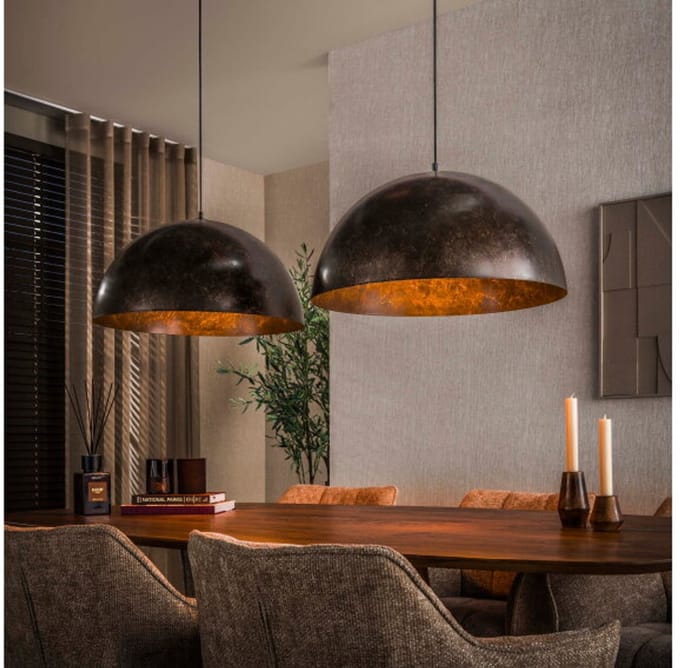 Hanglamp Dome 2L Ø60 - Urban bruin - 142x60x150 cm