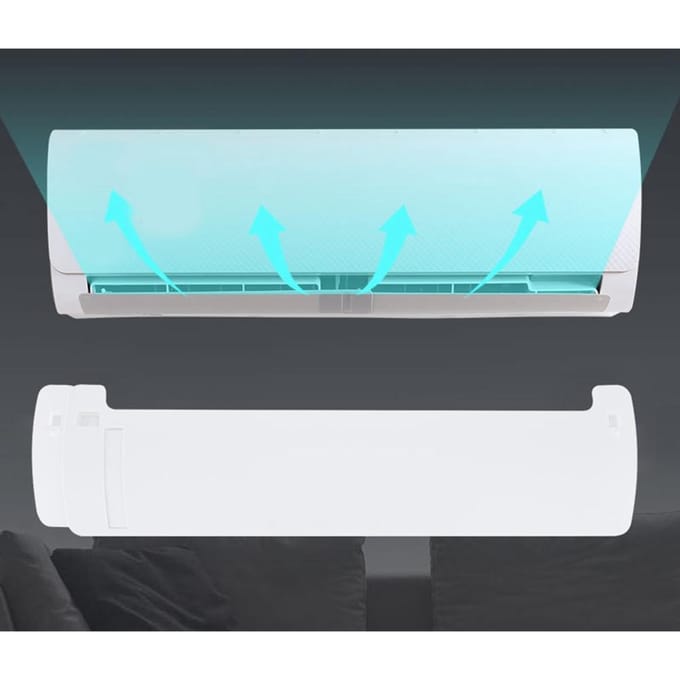 Airconditioner Deflector Intrekbaar Anti Direct Blazen Koude Schild Deflector Schot Wit wit