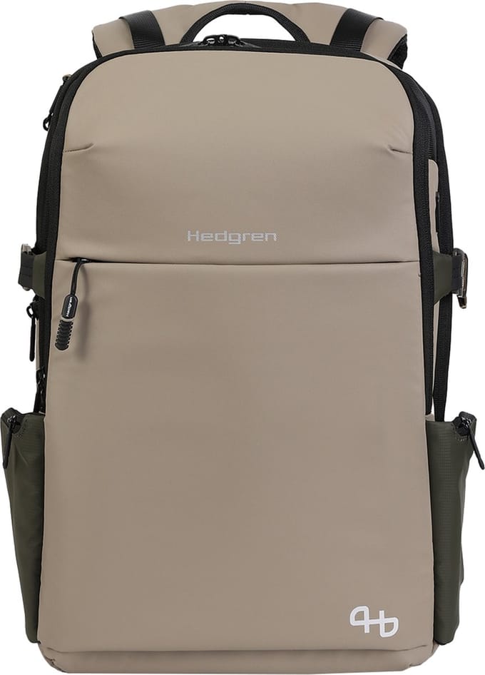 Hedgren Rugzak Commute Suburbanite Overnight Expandable Backpack 15,6'' Vintage Beige Eco Lichtbruin