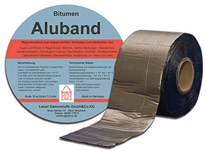 Bitumen reparatietape voor dakbedekking en afdichting, 100 mm, rol 10 meter